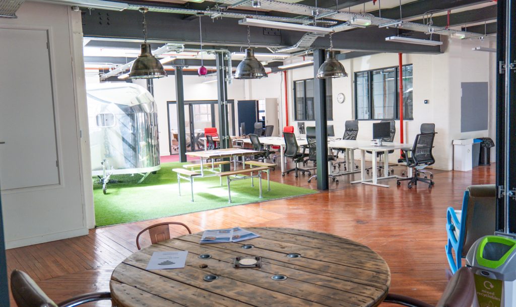 Looking into the main study area